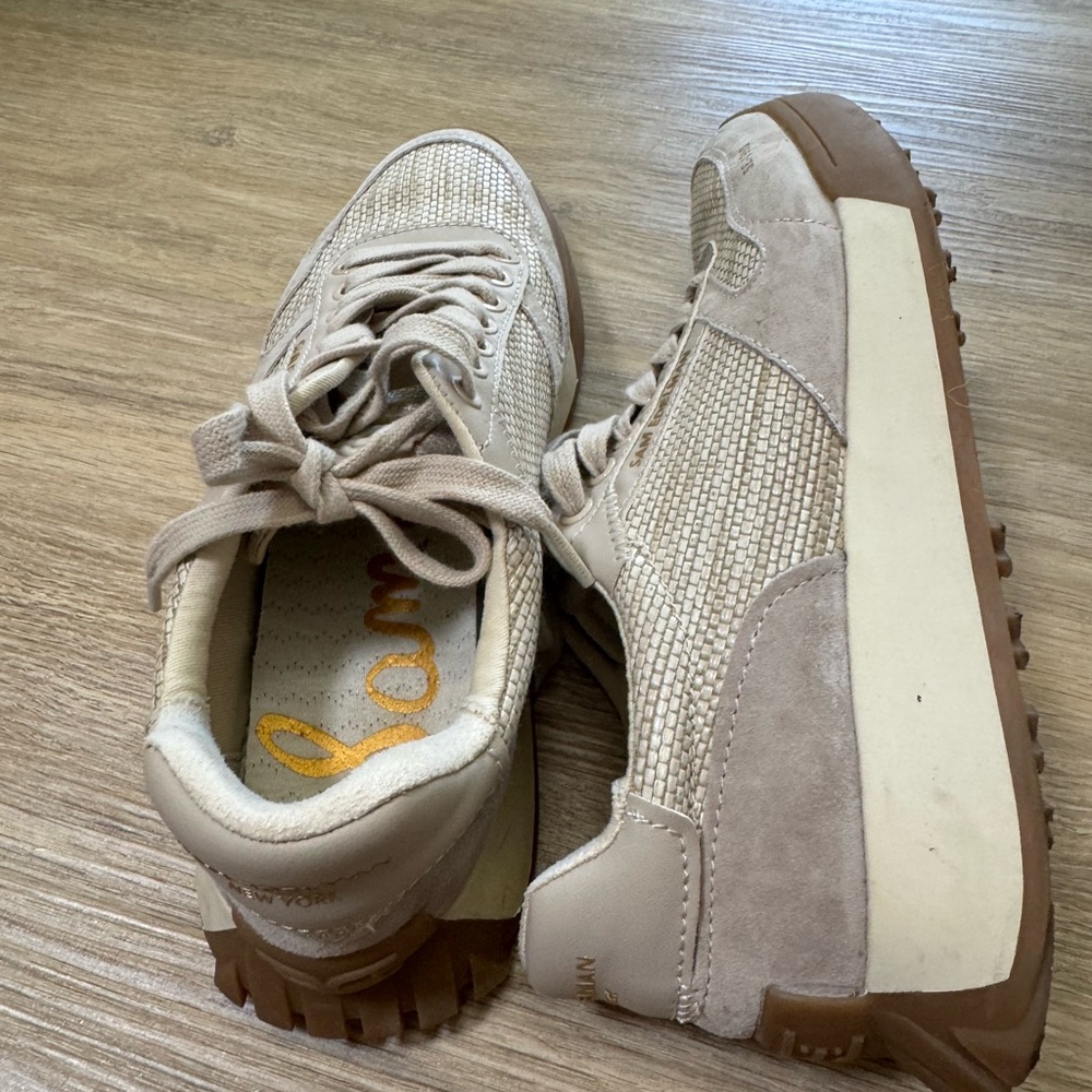 Sam Edelman, Layla suede viral Beige Sneakers